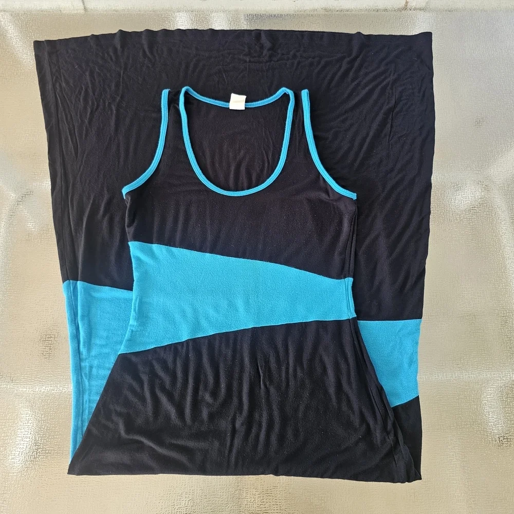Hot Spice Colorblock Maxi Dress L/XL Woman's | Y2K, Bold, Bodycon Street Style - Picture 4 of 9